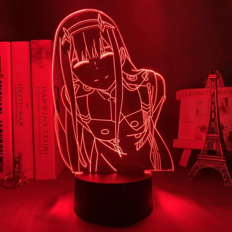 Anime Zero Two In The Franxx Zero Two Figure Lâmpada Led Noturna Jagermeister