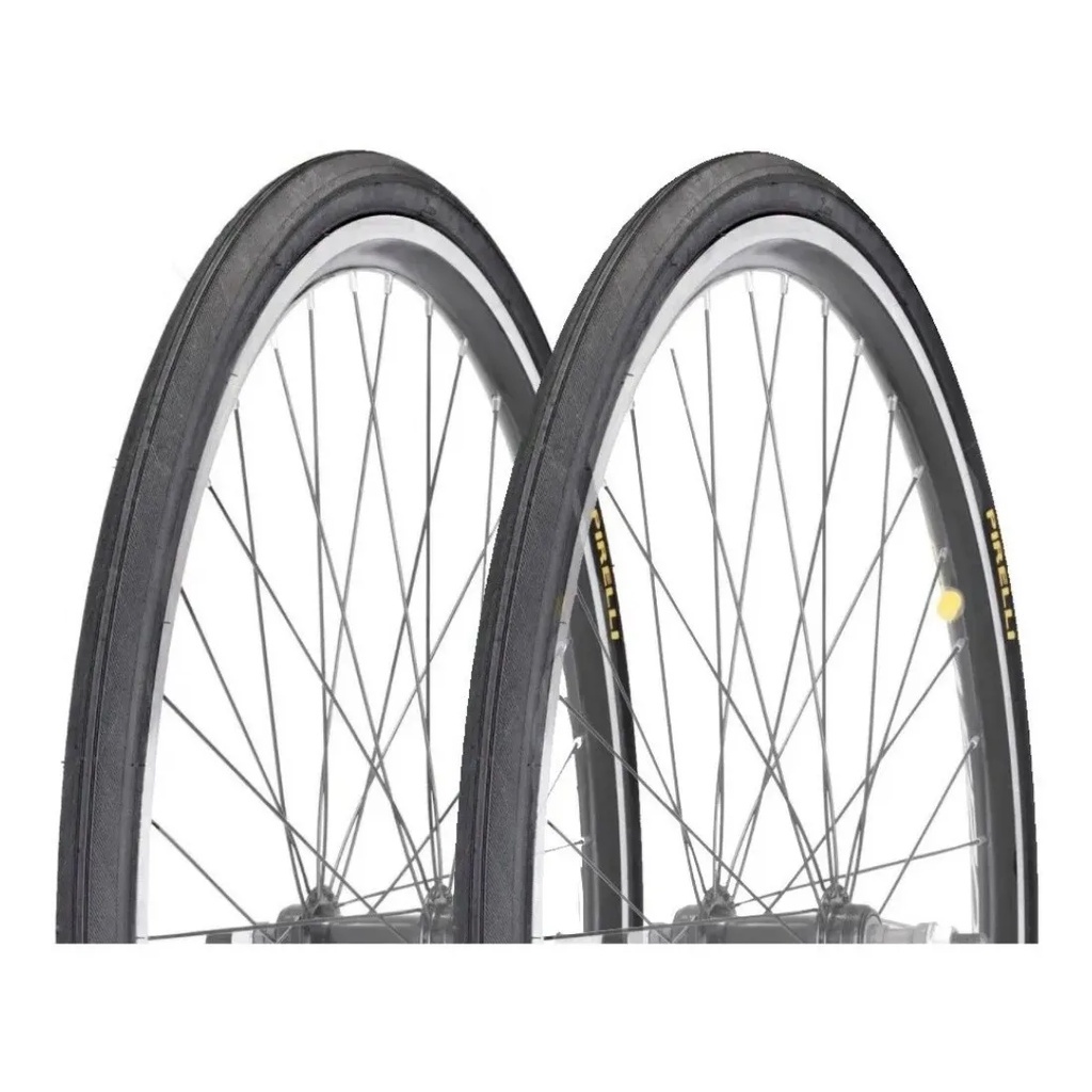 Par Pneus Pirelli Bicicleta Aro 27x1.1/4 Bike Caloi 10 Monark Antiga Jet Caju