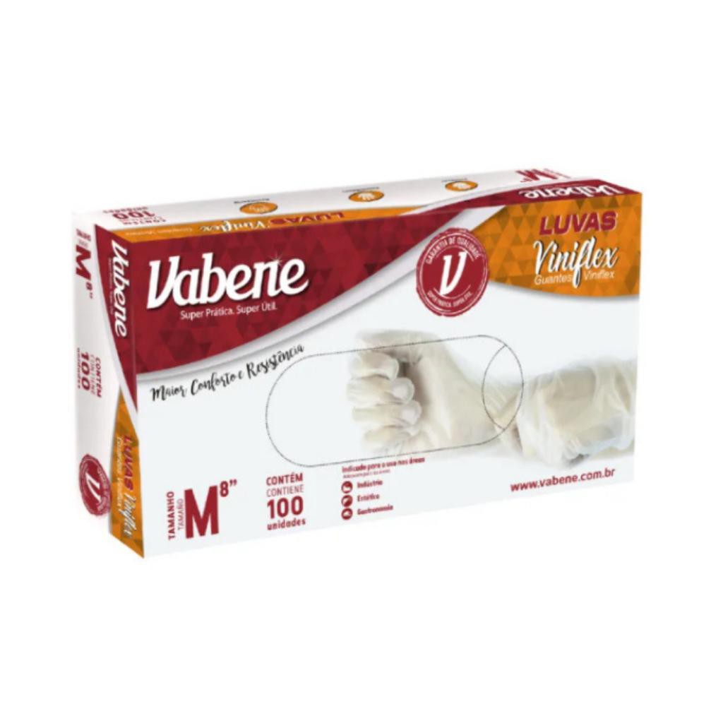 Luva Viniflex Descartável Sem Pó Manipulação de alimentos | Shopee Brasil