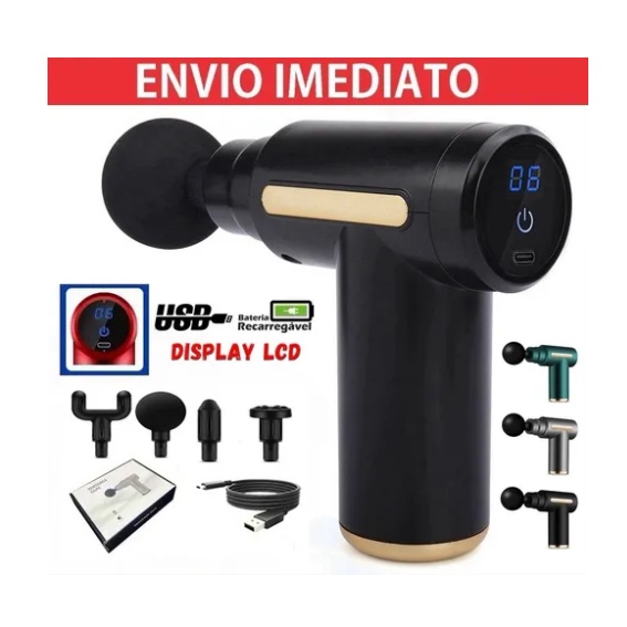 MASSAGEADOR ELÉTRICO PROFISSIONAL PISTOLA DEEP THERAPY