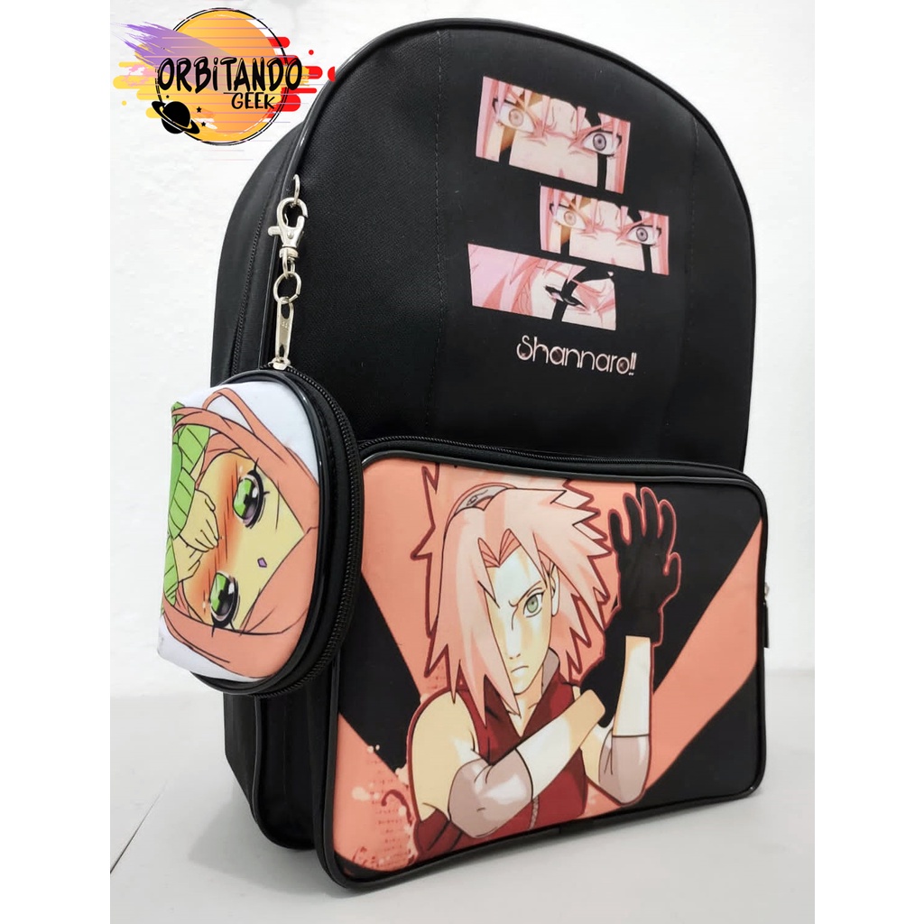 Mochila Sakura Haruno Shannaro Anime Naruto Shopee Brasil