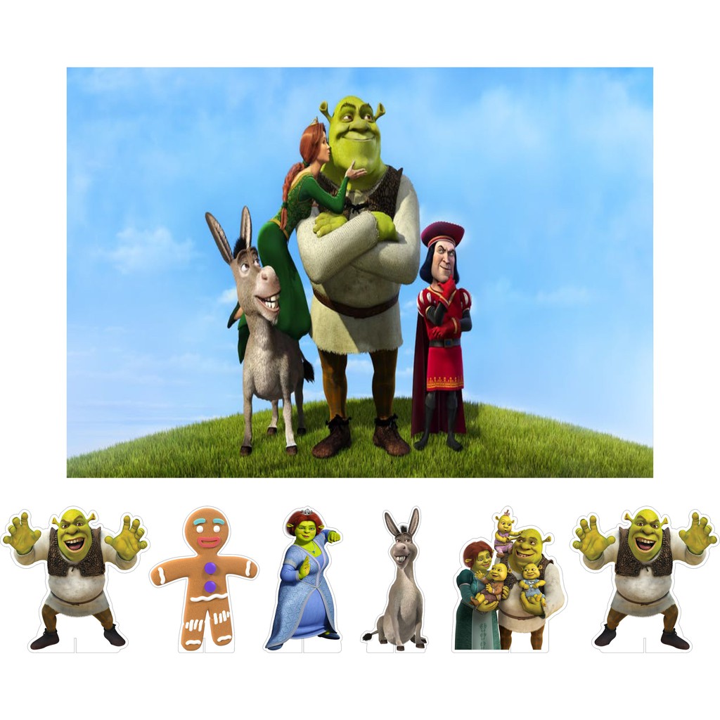 Kit Display De Mesa + Painel Festa Infantil Shrek | Shopee Brasil