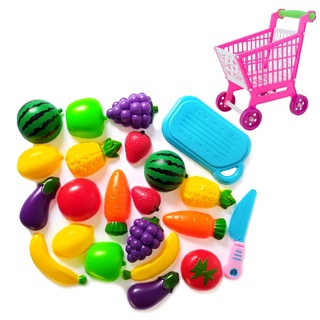 Comidinha De Brinquedo De Cortar Frutas Jogo Pop It 12pcs