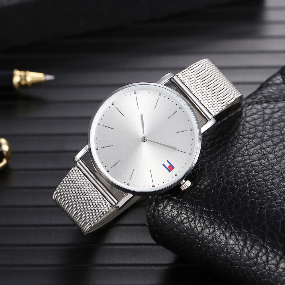 Relógio De Pulso Casual Fashion Feminino Com Pulseira De Malha De Aço Inoxidável