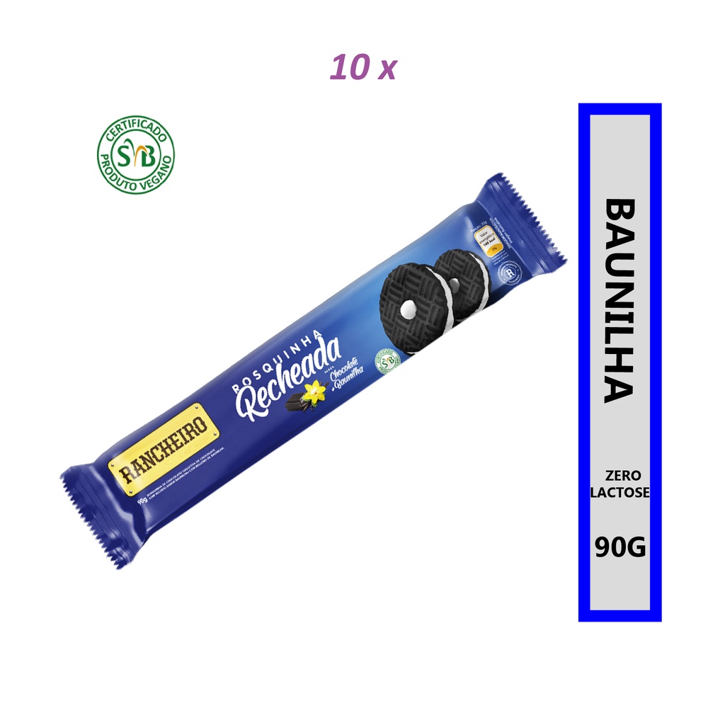 Kit 10 Biscoitos Rancheiro Zero Lactose Biscoito Vegano Rosquinha ...