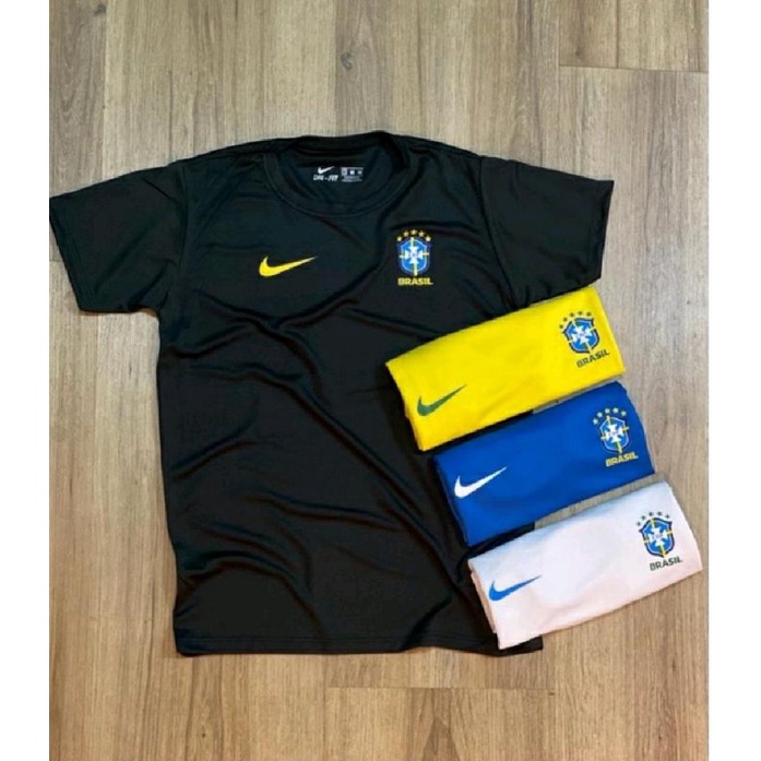 Camisa do brasil preto camiseta do brasil preto envio imediato