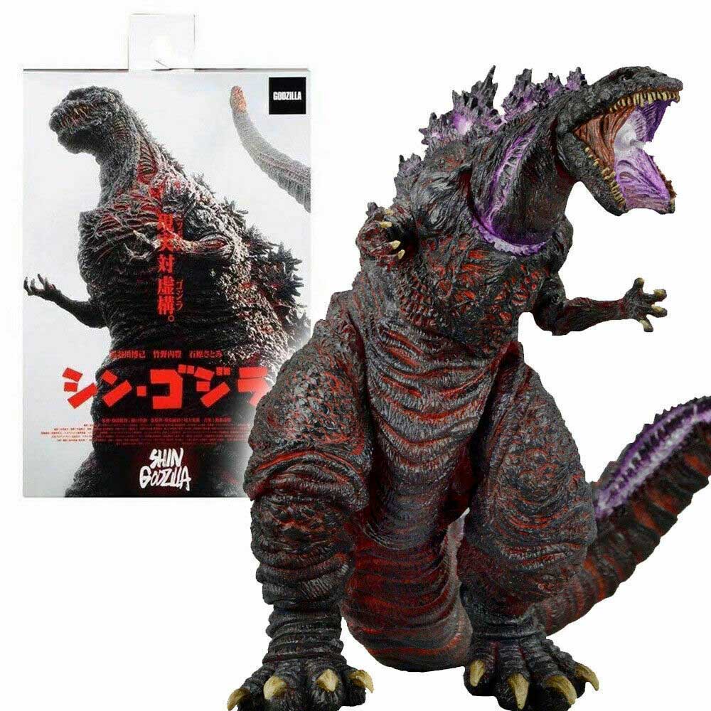 Neca Shin Godzilla Atomic Blast 2016-7 Action Figure 12 Cabeças + Película