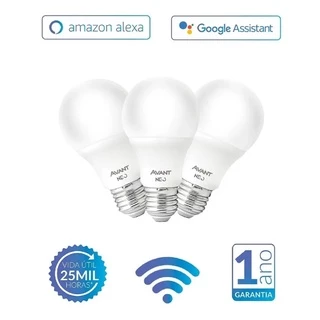 Kit 3 Lâmpadas Smart 10W Avant Neo Wifi Alexa Dimerizável em Oferta na Shopee