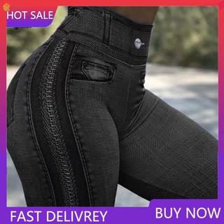 Calça Jeans Feminina Levanta Bumbum Com Lycra Cintura Alta Sem