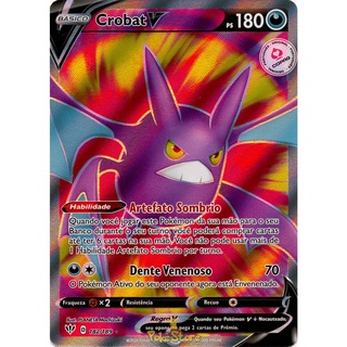 Carta Gigante Pokemon Crobat VMAX Shiny Português Card Original Copag Promo  SWSH099 Pronta Entrega - Escorrega o Preço