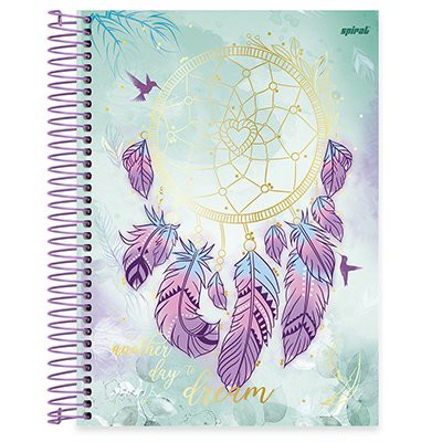 Caderno universitário capa dura 10x1 160 folhas Dreams Spiral