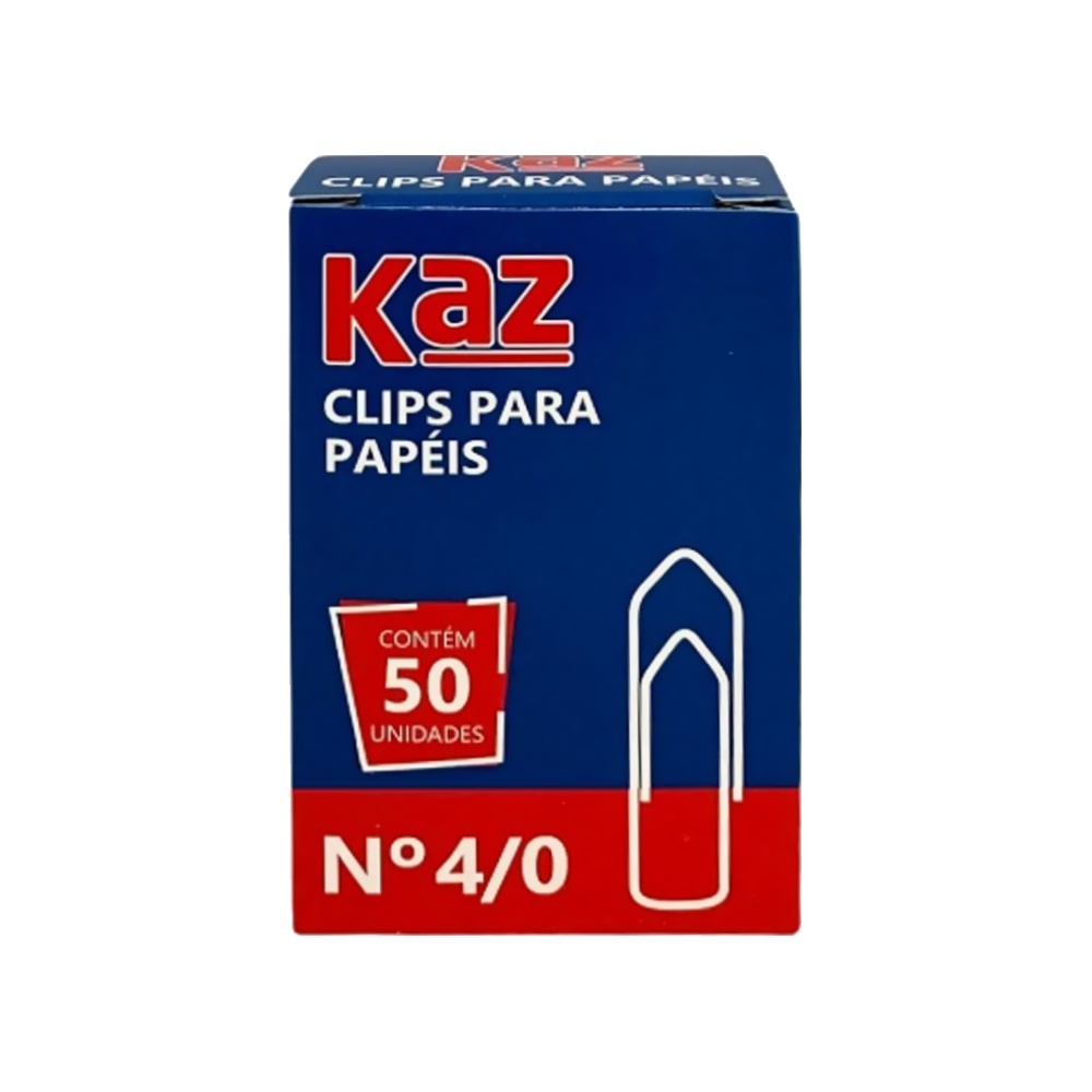 CLIPS PARA PAPÉIS N4/0 C/50 UNIDADES KAZ | Shopee Brasil