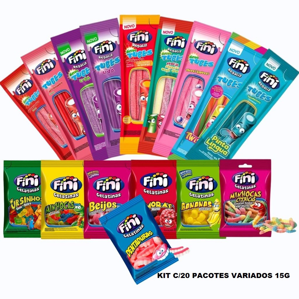 Kit 20 Mini Fini Variados 15g | Shopee Brasil
