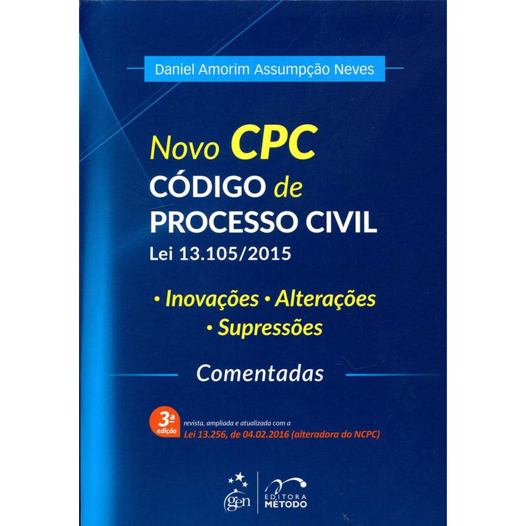 Novo Cpc Codigo De Processo Civil - Neves - Metodo | Shopee Brasil