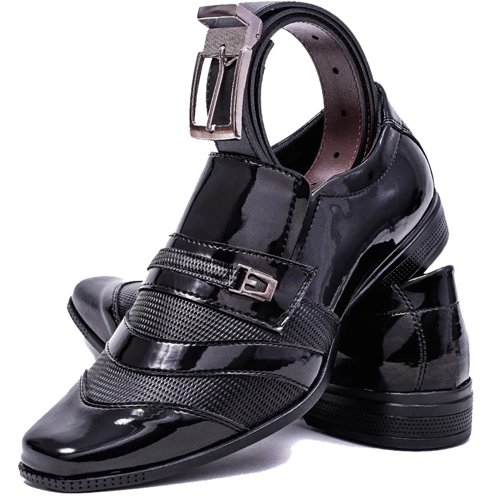 Sapato Social Masculino Bolano Sarlo - Glitter Preto Smoking