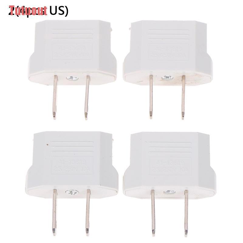 4pcs Conversor Adaptador De Carregador De Viagem Eua Europeia Ue Para ...
