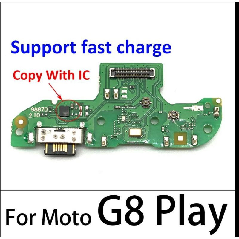 Placa Plaquinha Carregamento Conector Microfone Moto G8 Play One Macro