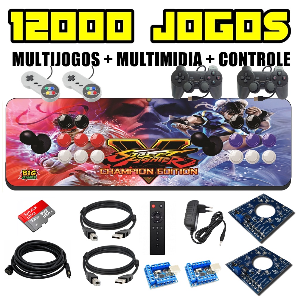 Retrogames Big Games 12000 Opções De Diversão Sensor Óptico