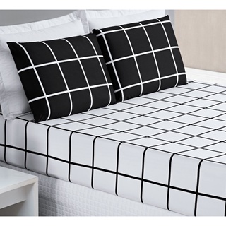 jogo de lencol Roupa De Cama Casal Padrao Austin percal 3pcs