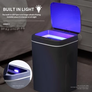 Lata De Lixo Inteligente Sensor Automático LED Luz Dustbin Lixeira Cozinha Banheiro