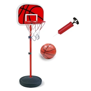 Cesta De Basquete Infantil Ajustavel Ate 139cm Tabela Bola Bomba Rede Dm Toys