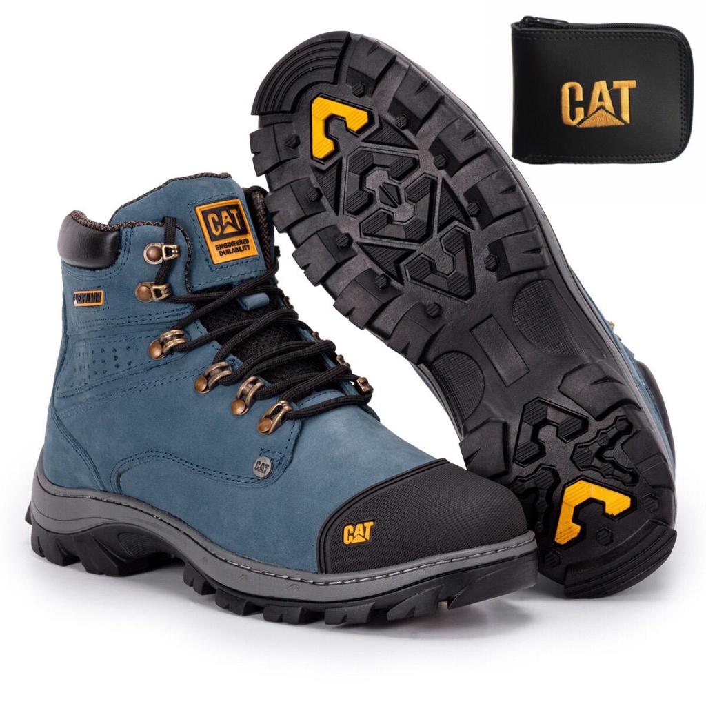 Kit Bota Botina Masculina Caterpillar Legitimo Impermeável Cinto