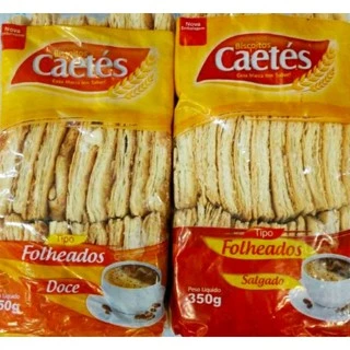 Kit 4 Pacotes Biscoitos 7 Capas Caetés 300g Cada. ( Doce ou Salgada)