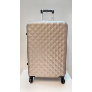 Mala de Viagem Média Champanhe, 23kg para avião, em fibra, de rodinha. Medida: 64x26x42. REF: 121