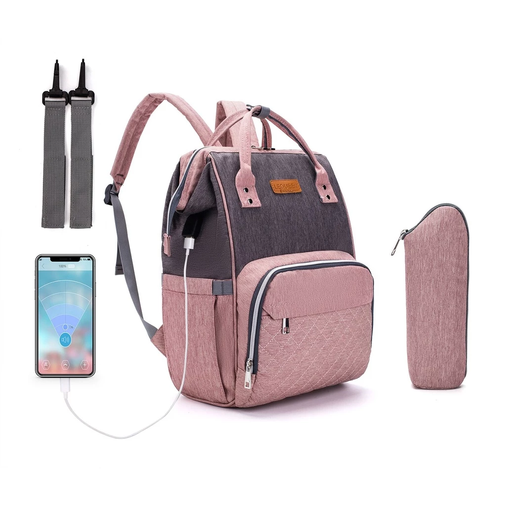 Saco de fraldas com mochila Lequeen para cuidados com o bebê