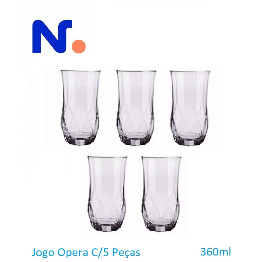 Jogo 6 Copos Nadir Suco Copo Opera