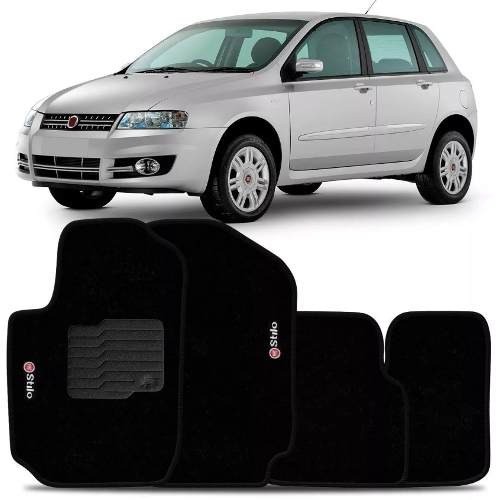 Jogo De Tapetes Stilo Preto 2002-2011 Personalizado Bordado