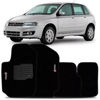 Jogo De Tapetes Stilo Preto 2002-2011 Personalizado Bordado