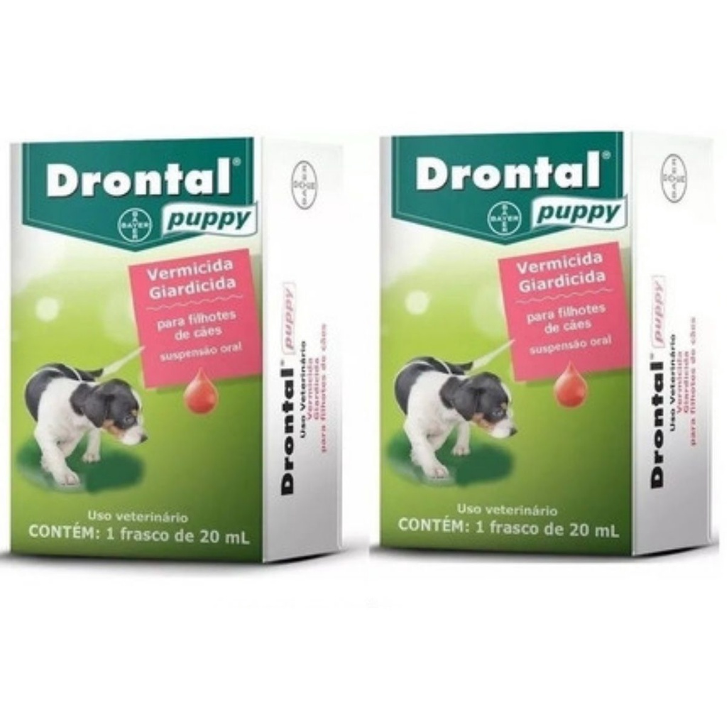 Combo 2 unidades Drontal Puppy para Cães 20 ml Bayer Shopee Brasil