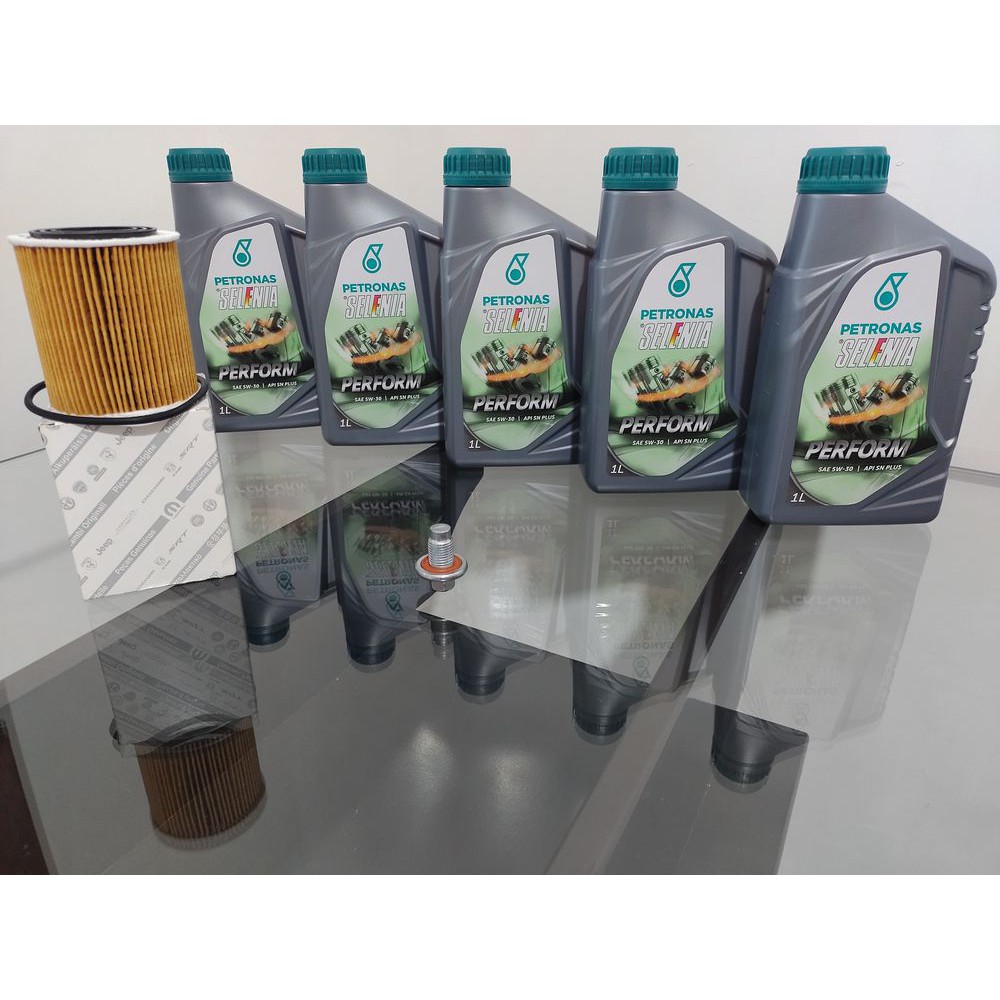 5L Oleo Selenia Perform 5W30 + Filtro de Oleo Original FIAT + Parafuso ...