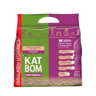 Areia Higiênica Katbom Para Gatos Granulado Tradicional - 6kg