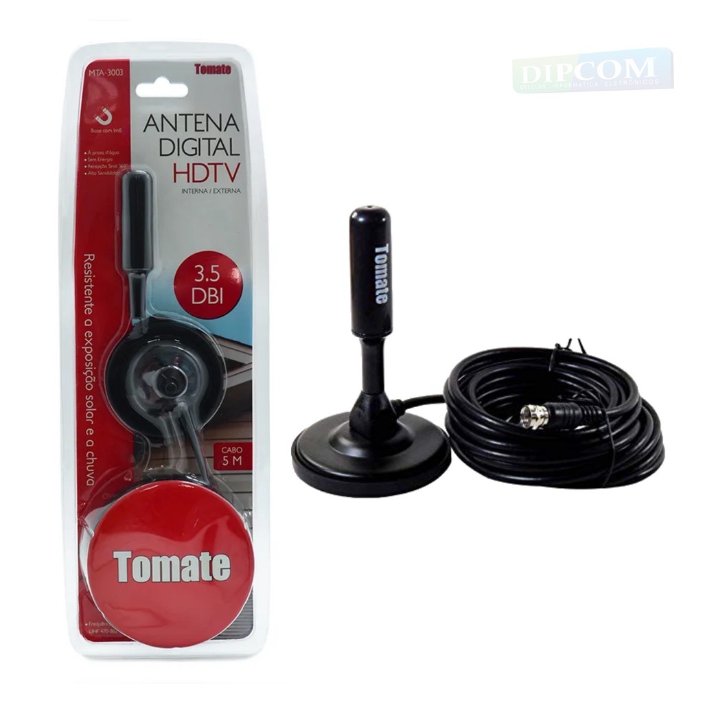 Antena Tomate HD para Televisor Digital HDTV Tomate MTA-3003 - Tecnoshop