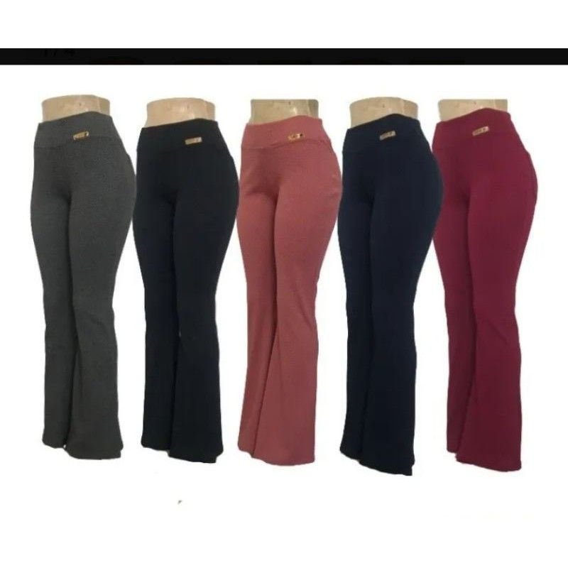 Calça best sale flare mole