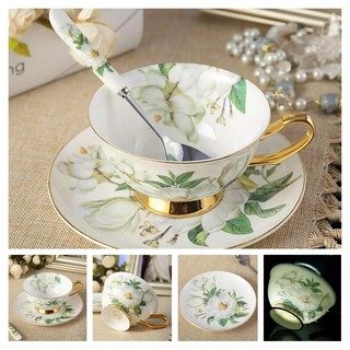 (Em Estoque) Conjunto De Canecas De Cerâmica Com Estampa floral china Porcelana/Xícara De Café/Chá Caneca