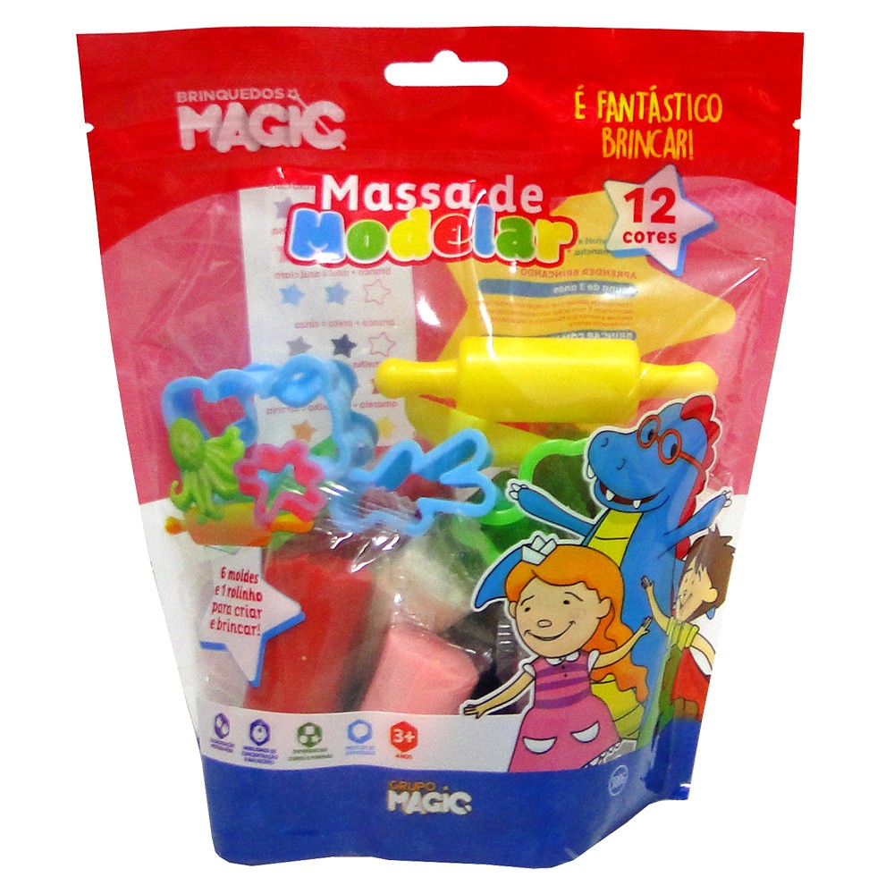Massinha Massa De Modelar Com 12 Cores Diversão Brinquedo | Shopee Brasil