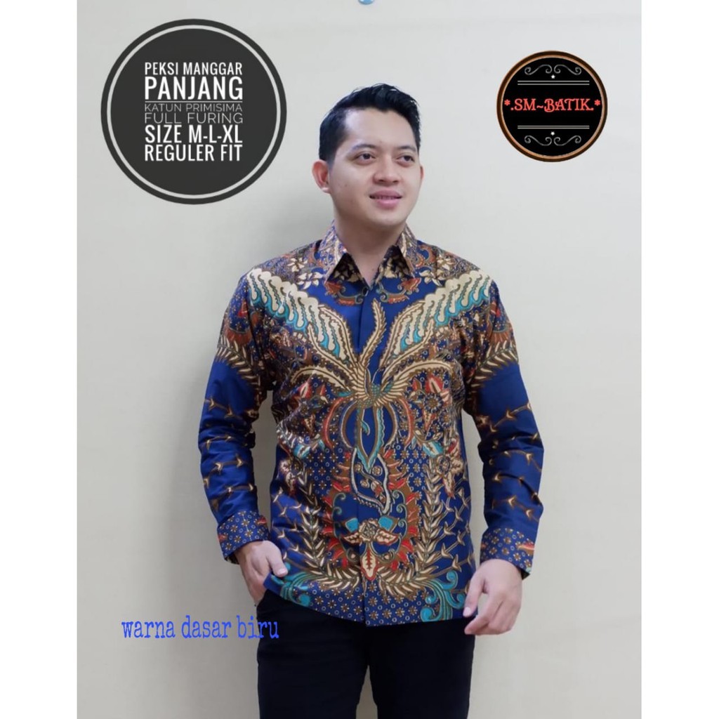 Camisa Manga Longa Masculina Batik Peksi Manggaar Primisima | Shopee Brasil