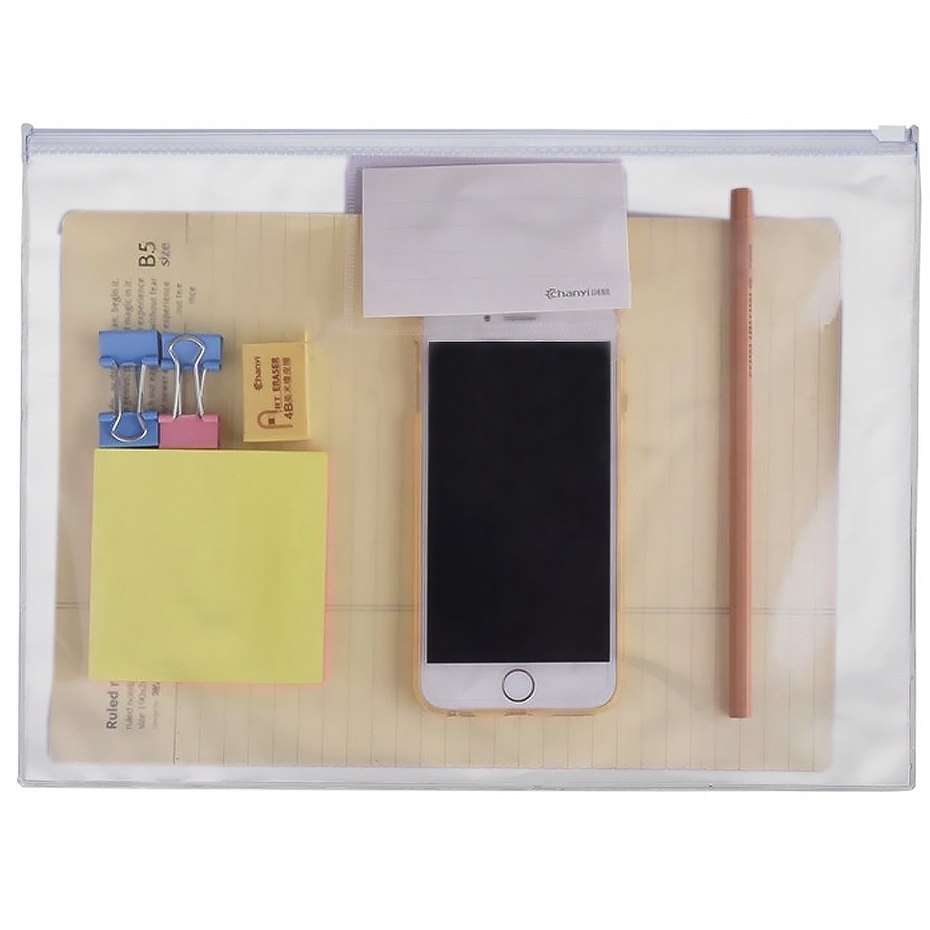Pasta zip zap porta documentos transparente A4 | Shopee Brasil
