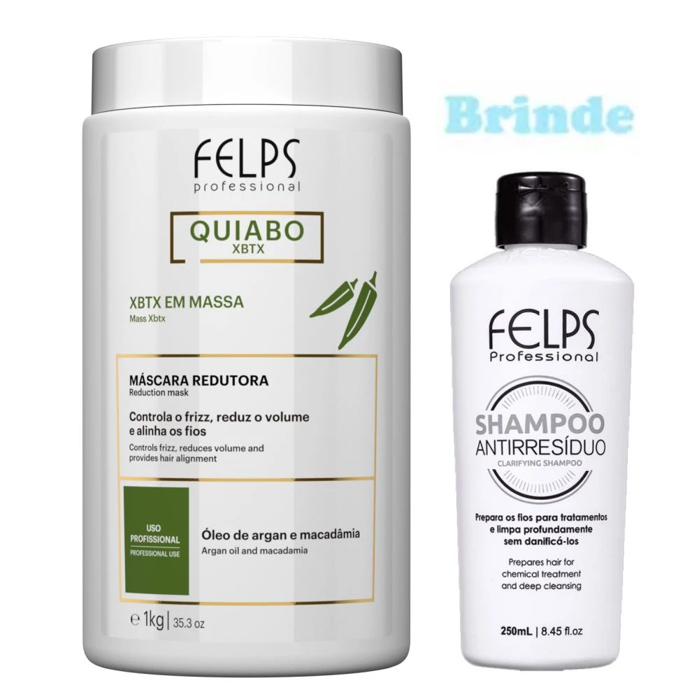 Felps Xbtx De Okra Em Massa Óleo De Argan E Macadâmia 1kg