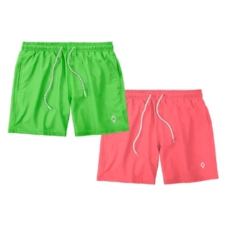 Kit 2 Shorts Bermudas Lisa Masculino Tactel elastano Básico Academia Treino Praia
