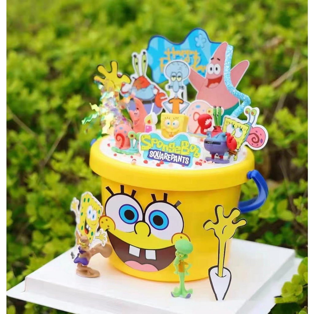 KAPOKKU Topo de bolo de feliz aniversário com desenho fofo para filme, tema  Lilo e Stitch, decoração de bolo, decoração de festa de aniversário  infantil