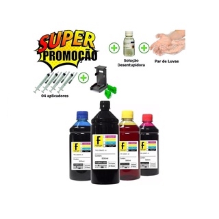 2100ml Kit Tinta Recarga Cartucho Hp 2774 Cartucho 667 Com Snap + Manual De Instruções