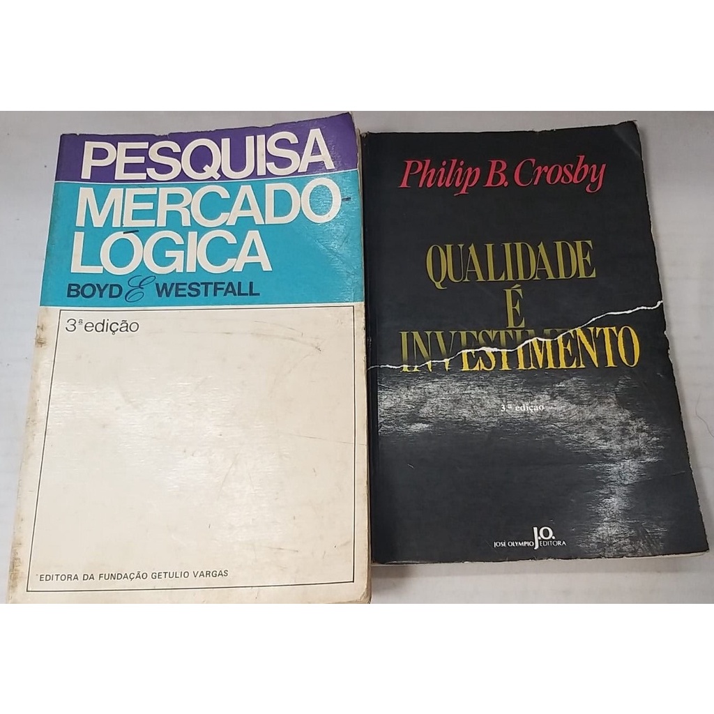 Kit 2 Livros Pesquisa mercado logica e Qualidade é investime | Shopee ...