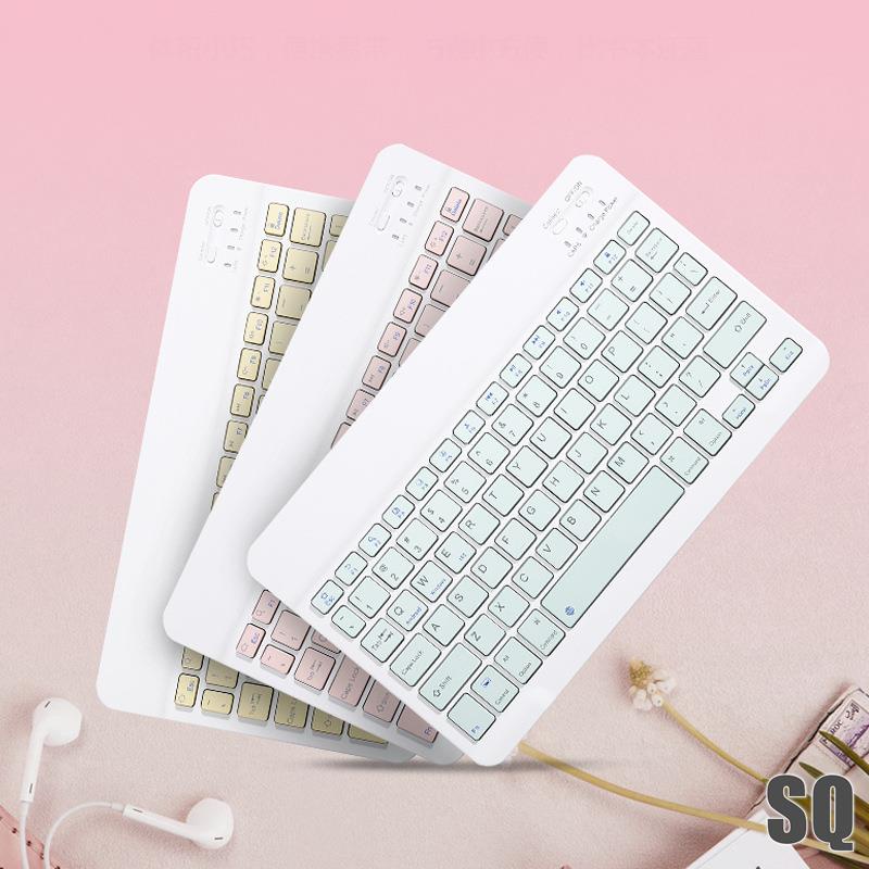 Conjunto De mouse Sem Fio Bluetooth Teclado Colorido 10 Polegadas Para Android / ios / IPad / Macaron / tablet