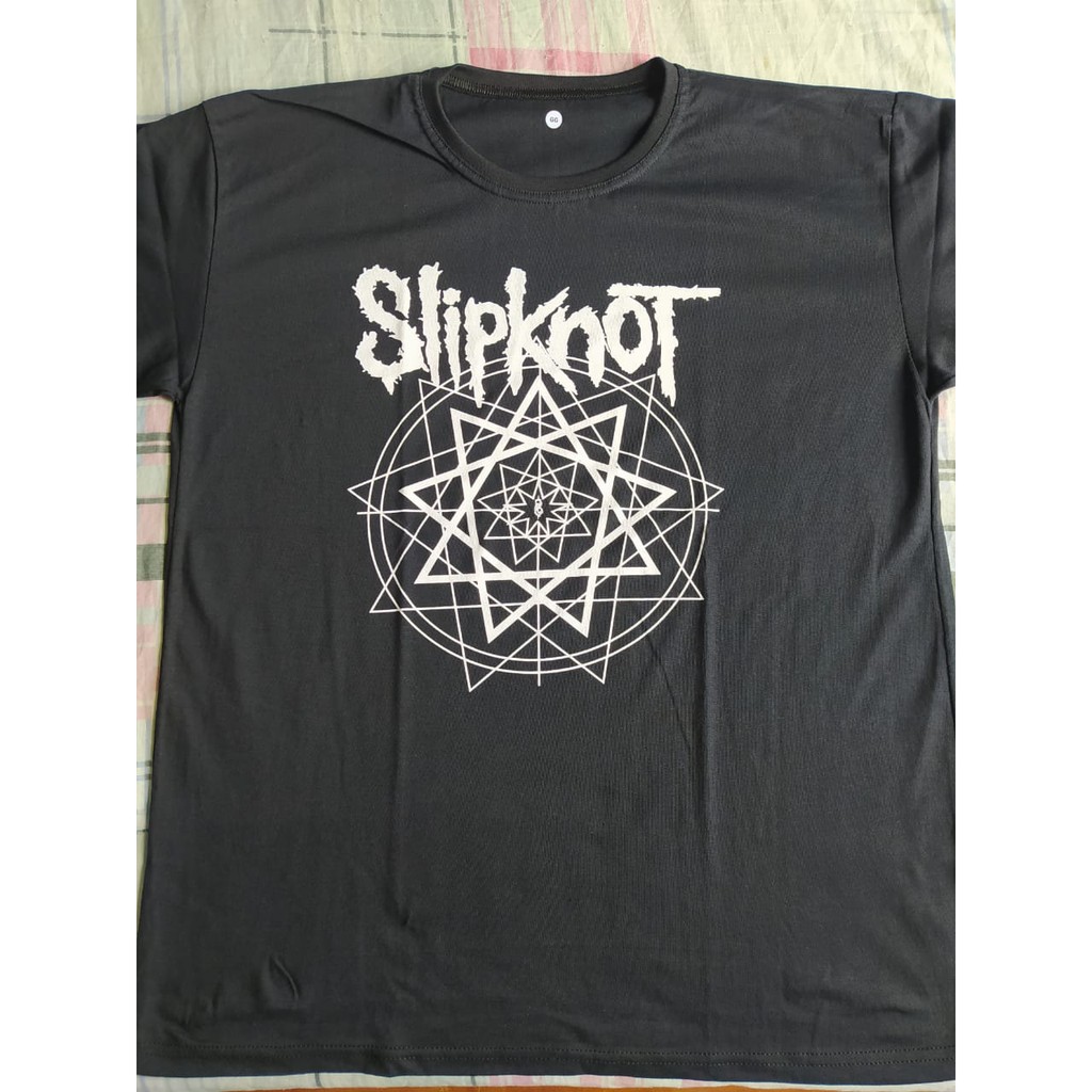 Slipknot White Logo Hombre Camiseta Negro XL, 100% Algodón, Regular