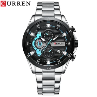 CURREN Relógio De Pulso Masculino Luxuoso Original À Prova D'água Em Aço Inoxidável 8402 XA