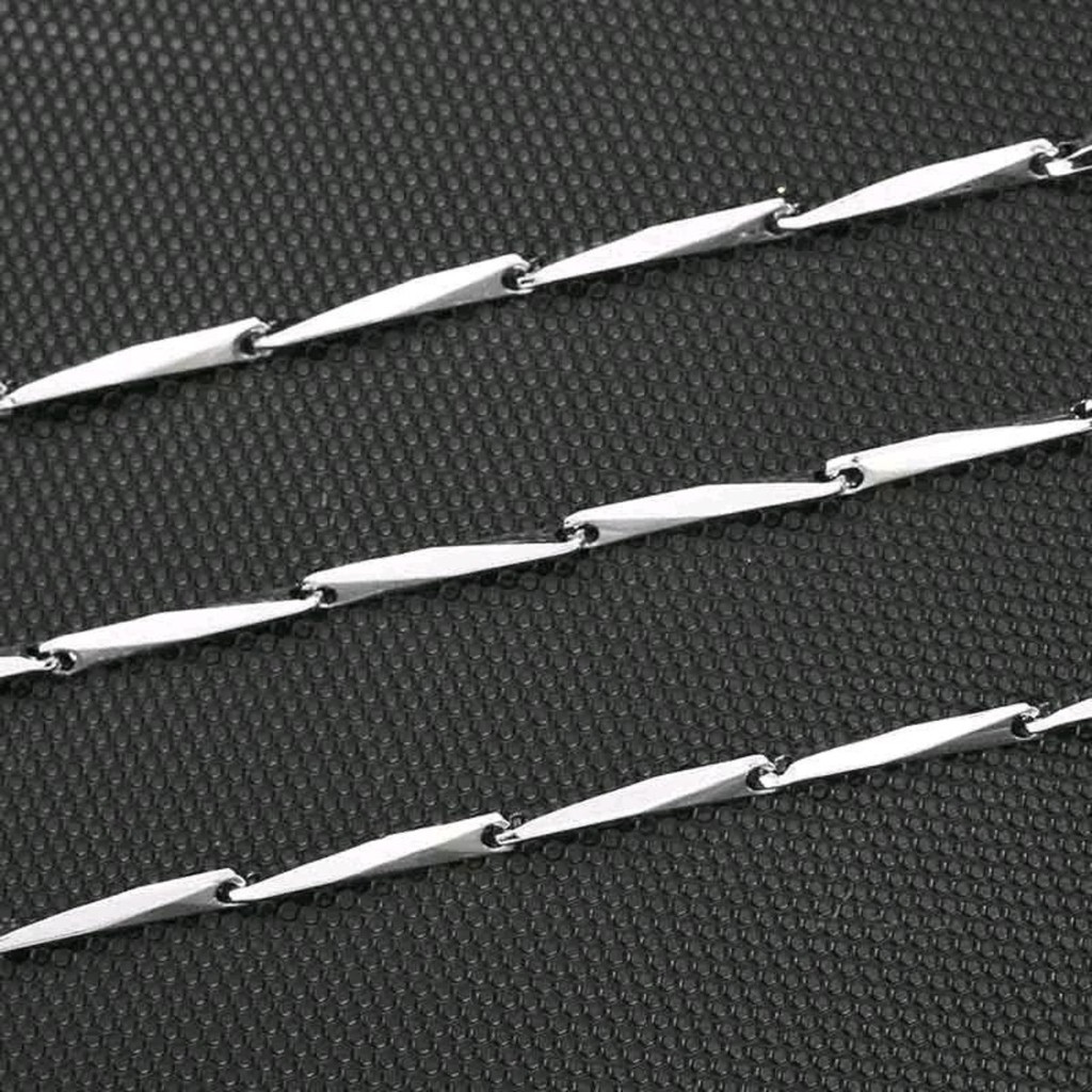 Corrente Cordão Masculina 60cm, 2mm Triangulo Aço Inox